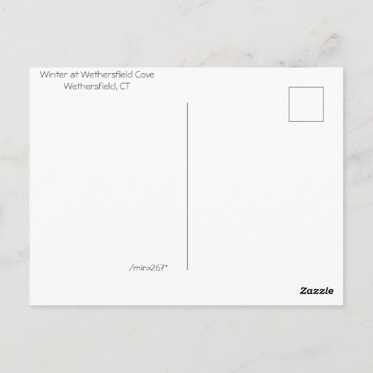 Wintertime Fun - Wethersfield, CT Briefkaart (Achterkant)