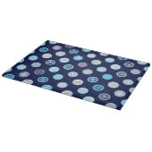 Wintertime Polka Dot Blue Cutting Board Snijplank (Hoek)