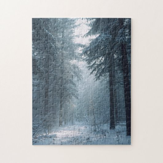 Wintertime Scene in the Forest Legpuzzel (Verticaal)