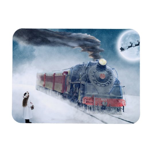 Wintertocht met meisje magneet (Horizontaal)