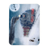 Wintertocht met meisje magneet (Verticaal)