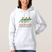 Wintertraining aangepaste tekst kerst atleten hoodie (Voorkant)