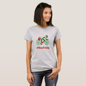 Wintertraining aangepaste tekst xmas-cyclus t-shirt (Voorkant volledig)