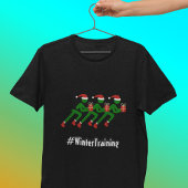 Wintertraining aangepaste tekstpaalprogramma's t-shirt