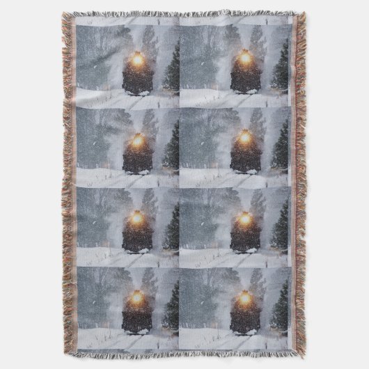 Wintertrein Throw Blanket Deken (Voorkant Verticaal)