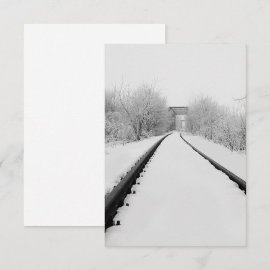 Wintertreinen Bedankkaart (Voorkant / Achterkant)