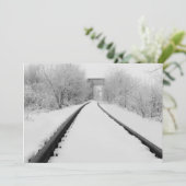 Wintertreinen Feestdagenkaart (Staand voorkant)