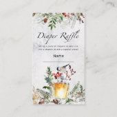 Wintertreinkaartje baby shower informatiekaartje (Voorkant)