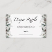 Wintertreinkaartje baby shower informatiekaartje (Voorkant)