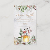 Wintertreinkaartje baby shower informatiekaartje (Voorkant)