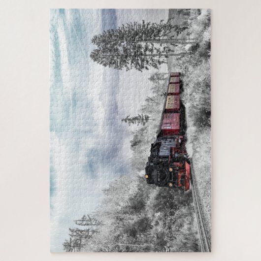 wintertreinpuzzel legpuzzel (Verticaal)