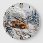 Wintertreinreis, elegantie grote klok (Voorkant)