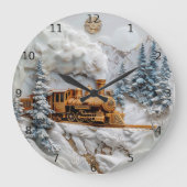 Wintertreinreis, elegantie grote klok (Voorkant)