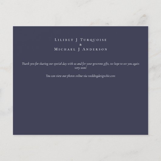 Wintertrouw burgundy turkooisblauw modern flyer (Achterkant)