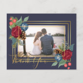 Wintertrouw burgundy turkooisblauw modern flyer (Voorkant)