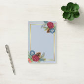 Wintertrouw burgundy turkooisblauw modern post-it® notes (Kantoor)