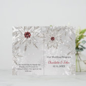 wintertrouwprogramma voor zilveren rode sneeuwvlok (Staand voorkant)