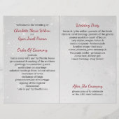 wintertrouwprogramma voor zilveren rode sneeuwvlok (Achterkant)