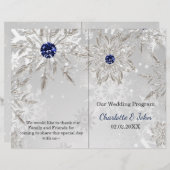 wintertrouwprogramma voor zilveren sneeuwvlokken (Voorkant / Achterkant)