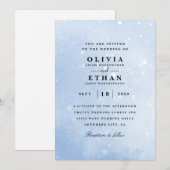 wintertrouwuitnodigingen voor sneeuwvlokken kaart (Voorkant / Achterkant)