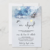 Wintertrouwvluchtwedding op bergmeer kaart (Voorkant)