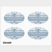 Wintertuin bloemengeurkaarsen ovale sticker (Vel)