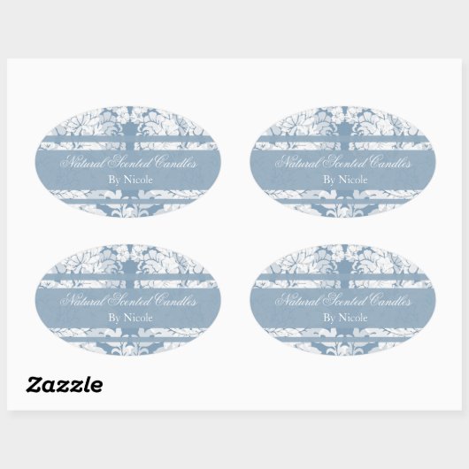 Wintertuin bloemengeurkaarsen ovale sticker (Vel)