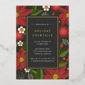 Wintertuin | Feestelijke Cocktailparty Folie Uitnodiging (Voorkant)