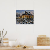 Wintertuin landgoed olieverfposter poster (Keuken)