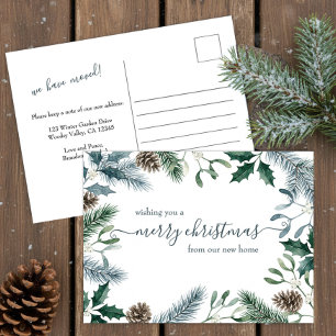 Wintertuin Nieuw Thuis Prettig Kerstfeest Briefkaart