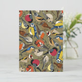 wintertuin olijfvogels feestdagenkaart (Staand voorkant)