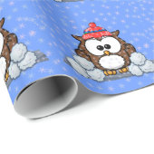 winteruil cadeaupapier (Rol Hoek)