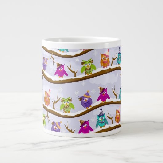 winteruil grote koffiekop (Voorkant)