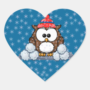 winteruil hart sticker