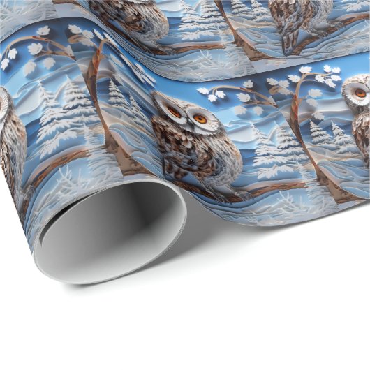 Winteruil inpakpapier (Rol Hoek)