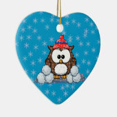 winteruil keramisch ornament (Rechts)