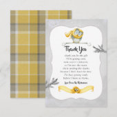 Winteruil Kerst Babyshower Bedankkaart (Voorkant / Achterkant)
