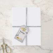 Winteruil Kerst Babyshower Cadeaulabel (Met Touw)