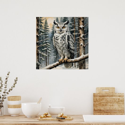 Winteruil Poster (Keuken)