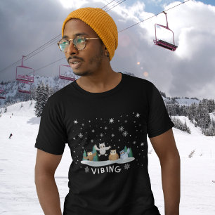 Winteruilen schaatsen in de winter Vibing T-shirt