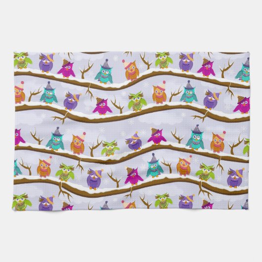 Winteruilen Theedoek (Horizontaal)