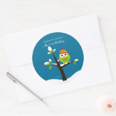Winteruilsticker Ronde Sticker (Envelop)