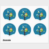 Winteruilsticker Ronde Sticker (Vel)