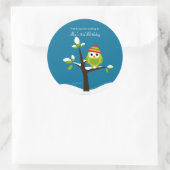 Winteruilsticker Ronde Sticker (Tas)
