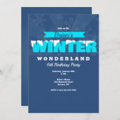 Winteruitnodiging Kaart (Voorkant / Achterkant)