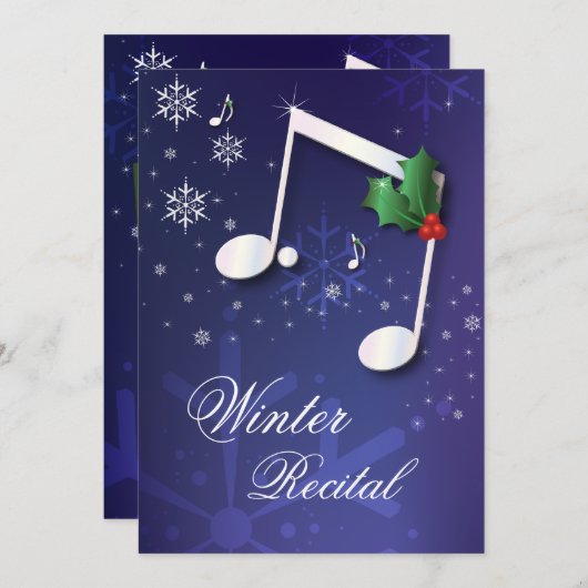 winteruitnodiging kaart (Voorkant / Achterkant)