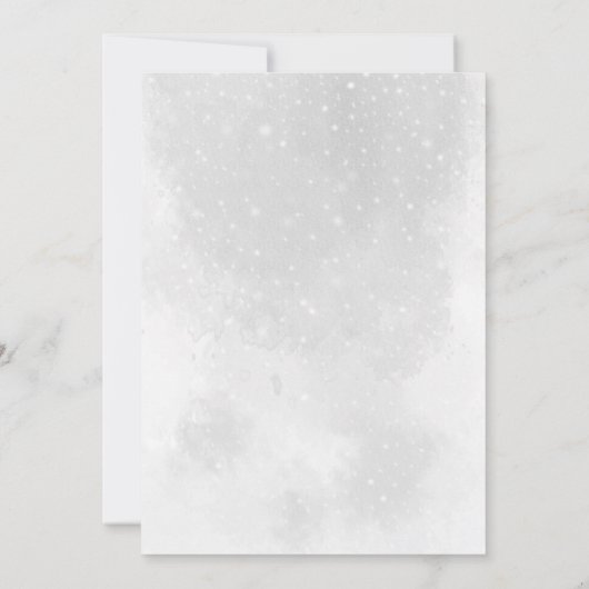 winteruitnodiging voor een rustige bruiloft kaart (Achterkant)