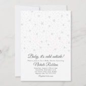 Winteruitnodiging voor het baby shower, neutraal kaart (Voorkant)