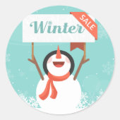 Winteruitverkoop Ronde Sticker (Voorkant)