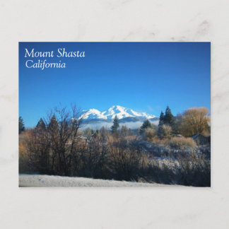 WinterUitzicht op Mount Shasta, CA Briefkaart
